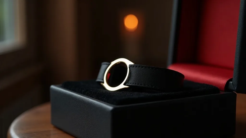 Collier de cuir offert dans un ecrin de velours a Nantes